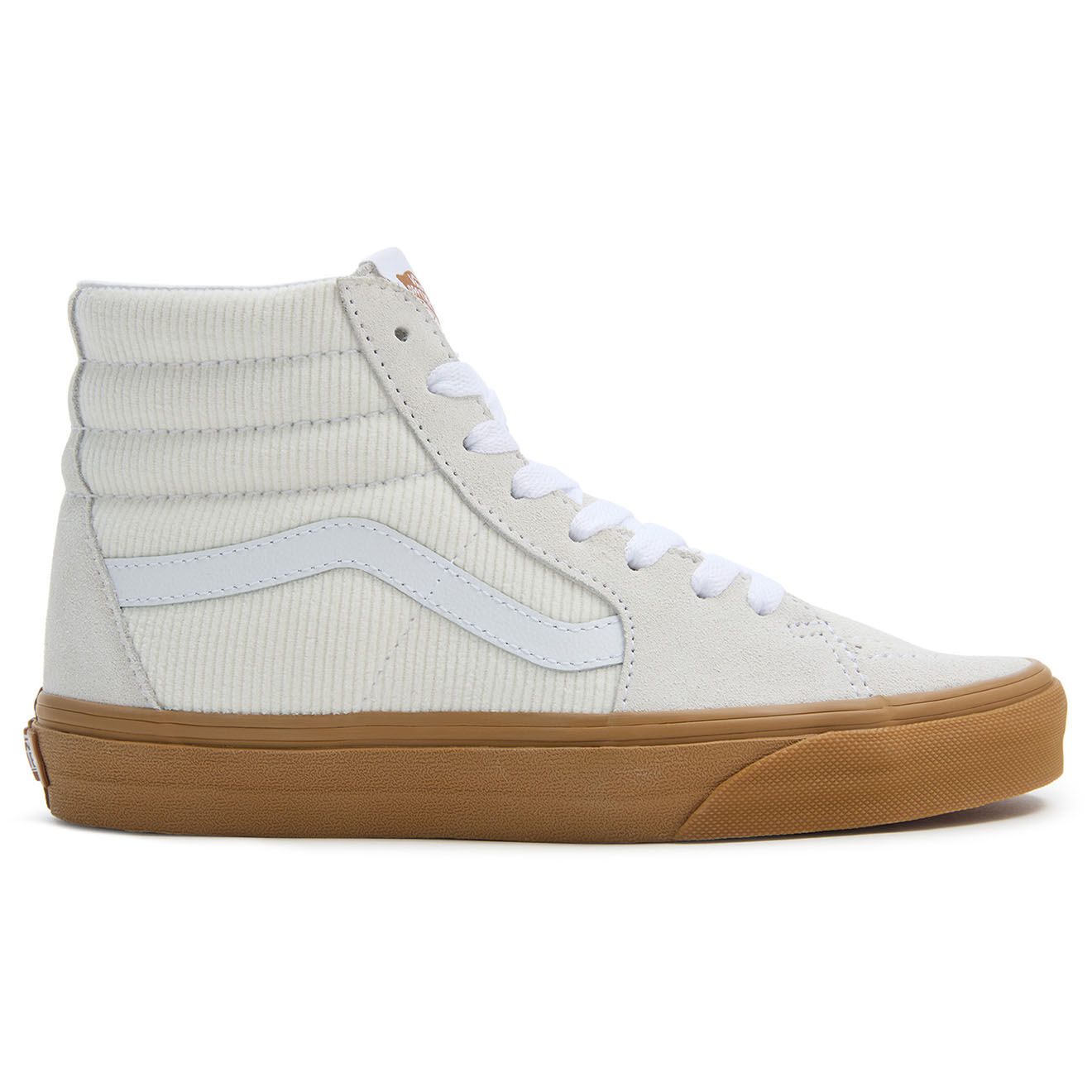 Vans Baskets en Velours de Cuir & Velours côtelé SK8-Hi écrues