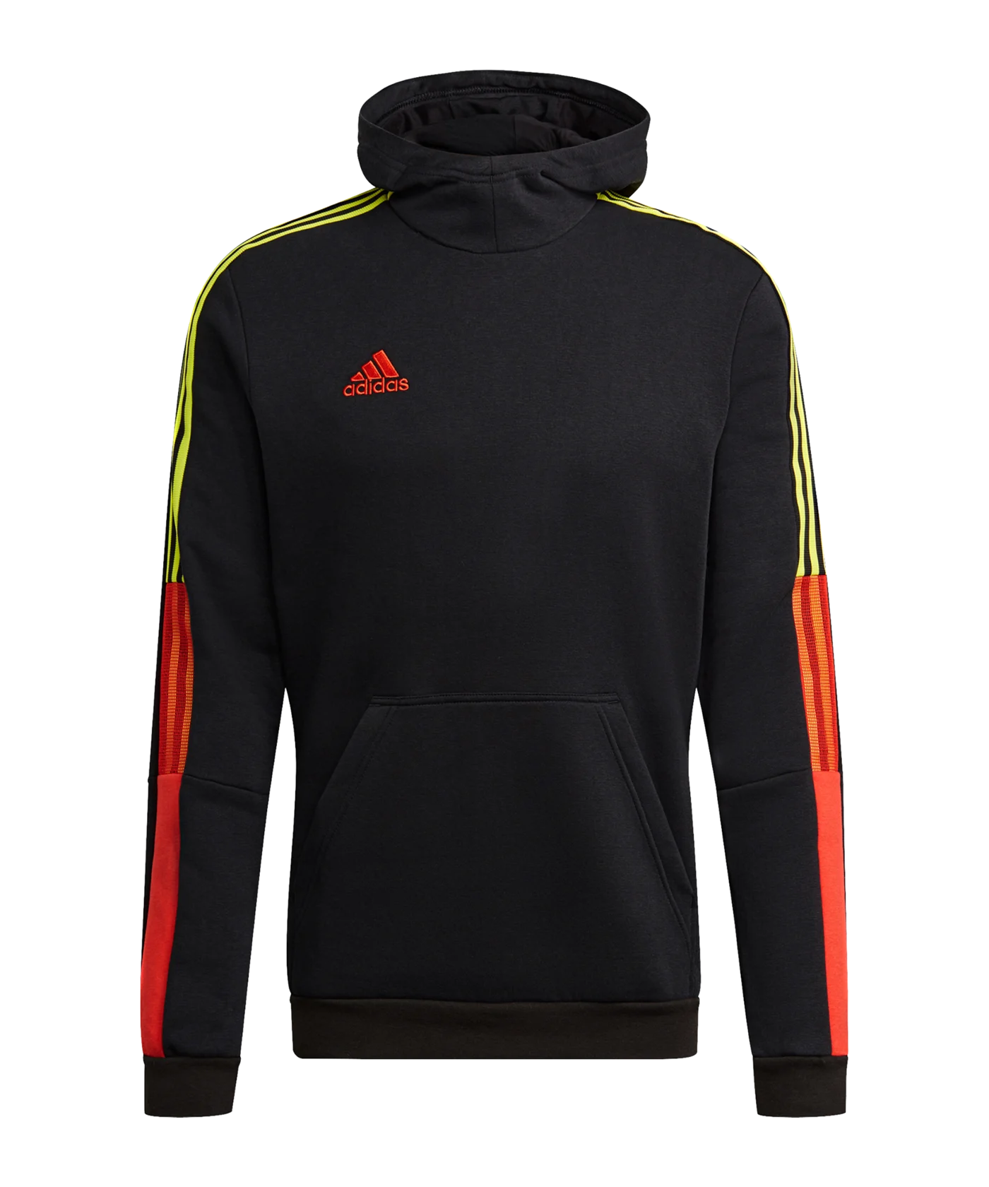 adidas Tiro Hoody Schwarz Rot Gelb