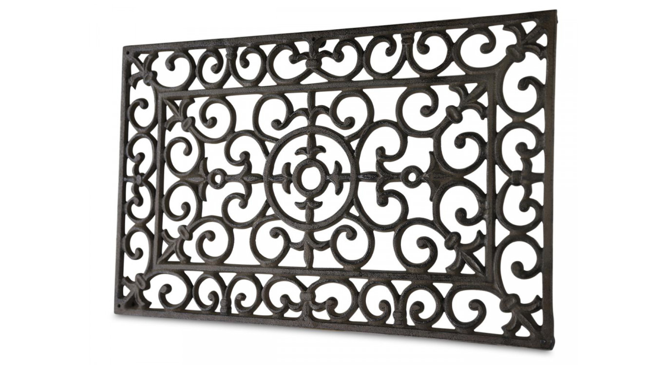 Paillasson rectangulaire fonte marron 56x35x2cm