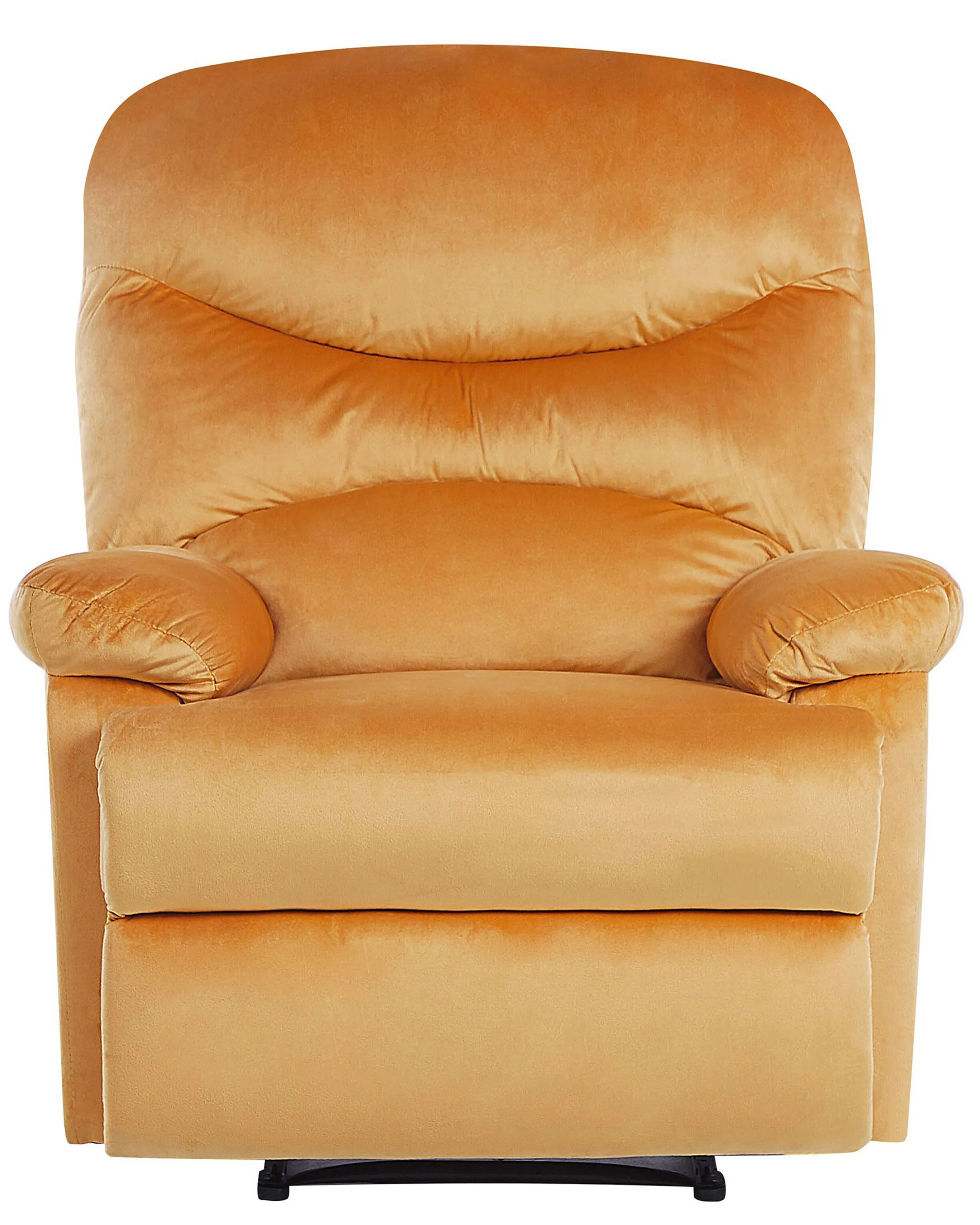 Relaxfauteuil ESLOV inclusief voetensteun Fluweel Mosterdgeel