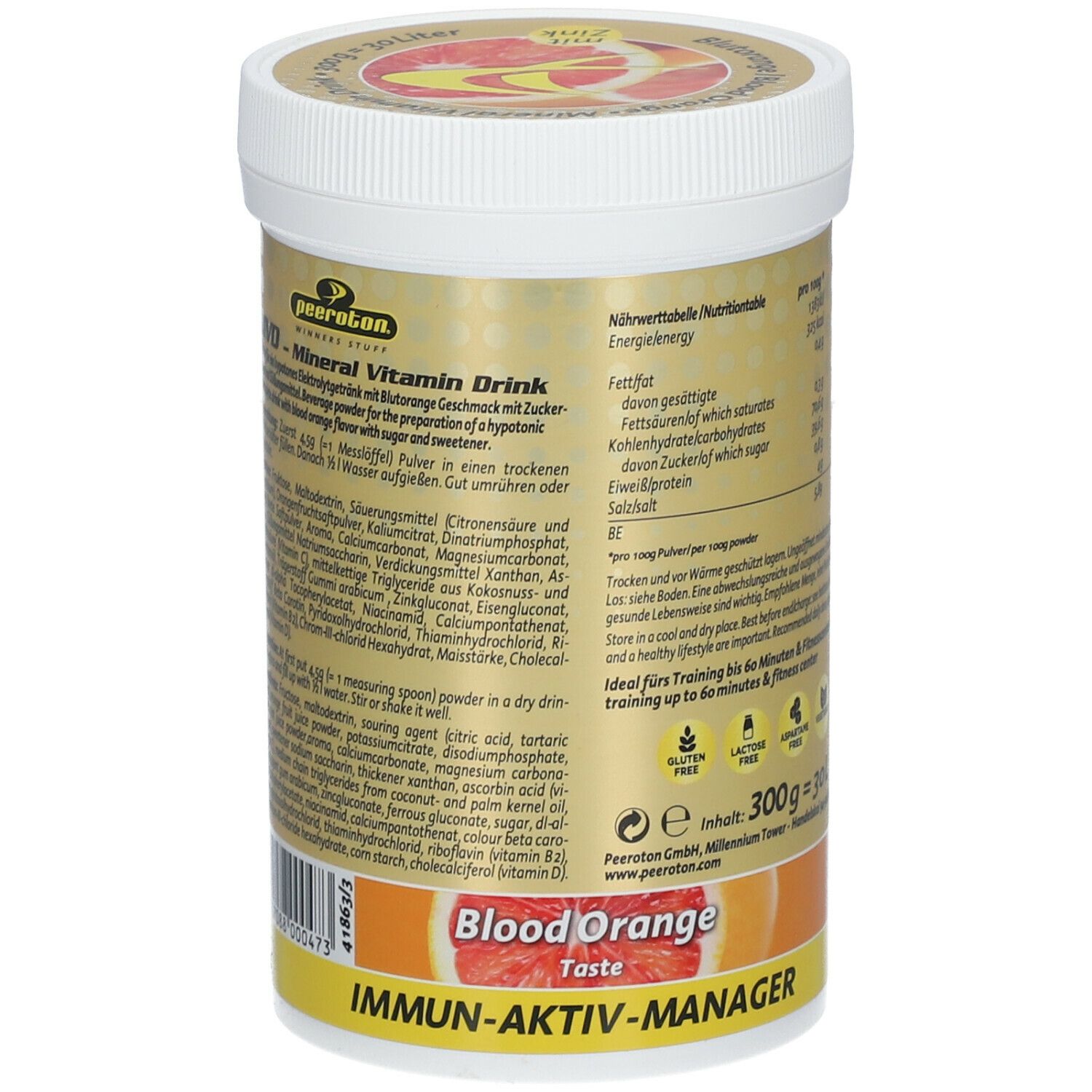 peeroton® MVD Mineral Vitamin Drink Blutorange