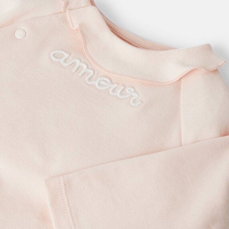 Ensemble sweat et pantalon rose naissance Absorba Rose