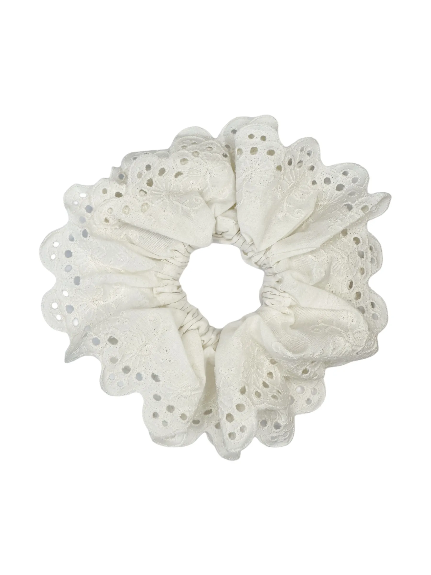 Pico  Lace scrunchie - Ivory