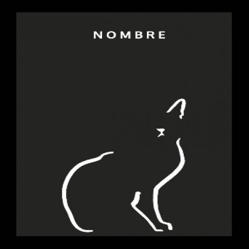 Ilustração da silhueta de um gato com moldura preta, cor preta.