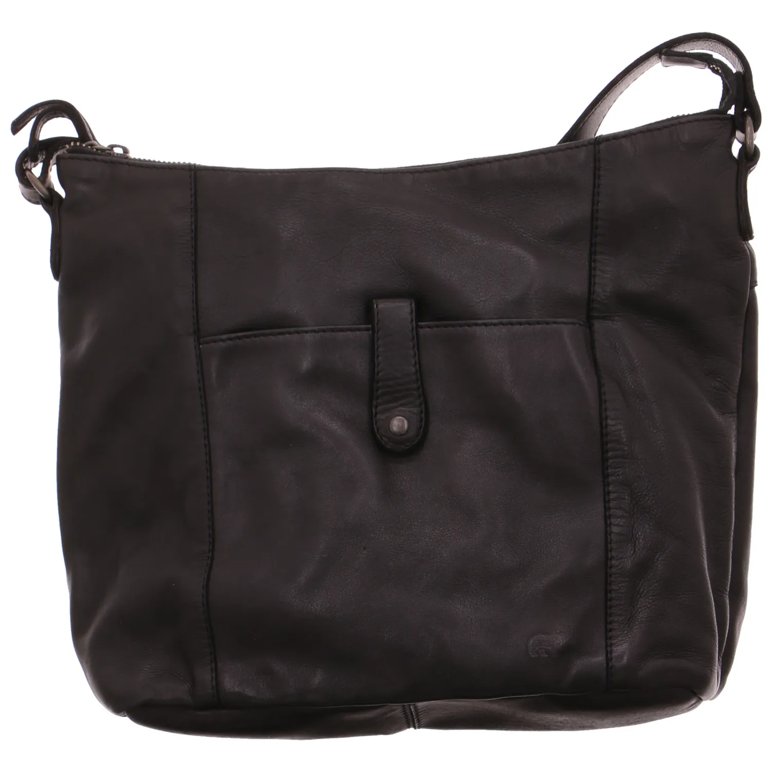 BEAR DESIGN Umhängetasche Schwarz Leder