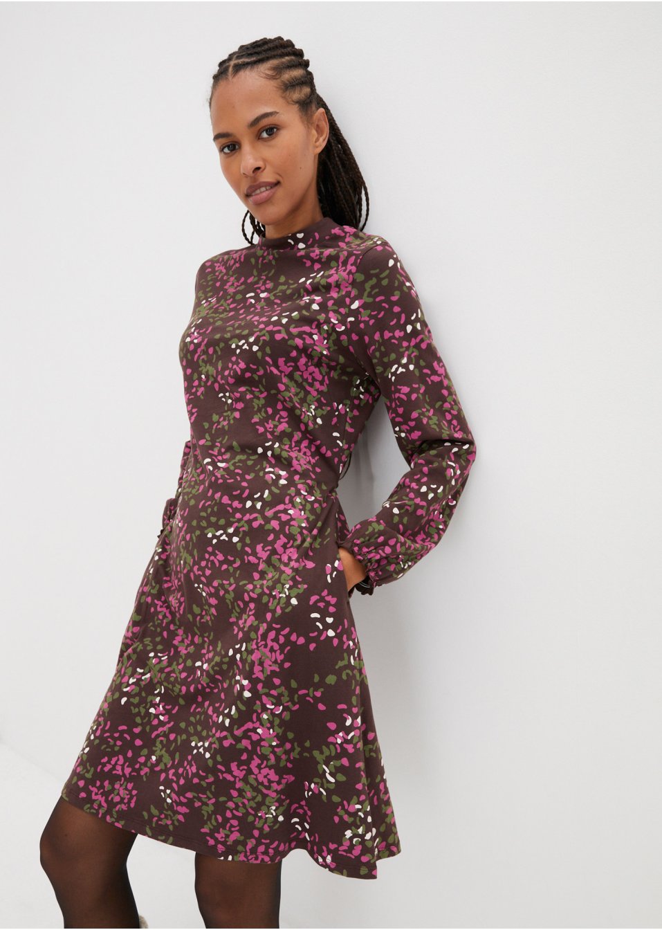 Robe en coton avec lien à nouer au dos
