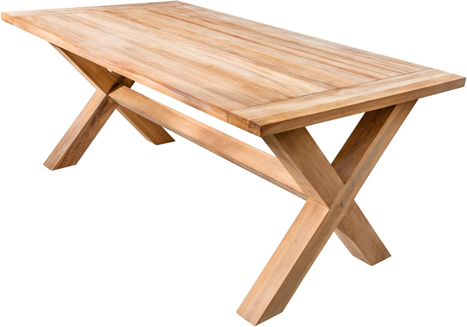 Riess Ambiente Wetterfester Gartentisch Empire Teak - 160cm - Natur - Teakholz Massivholz Outdoor-Esstisch Balkontisch Terassentisch witterungsbeständig