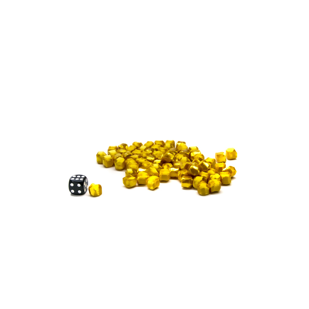Pions en forme de pépites d'or - x5