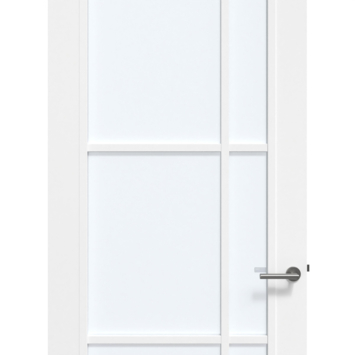 Arne & Bodil binnendeur ABD504 satijnglas - wit afgelakt - glaslat wit
