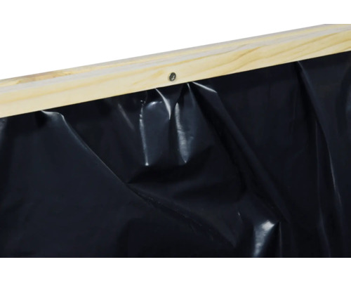 Verhoogd tuinbed op palen, inclusief plank en folie, 117 x 40 x 78 cm, natuurlijke afwerking