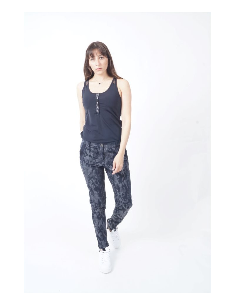 HBT PANTALON CHRISTINA JUNGLE BLACK
