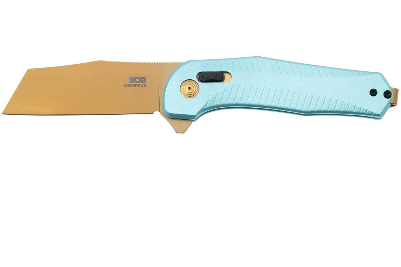 SOG Diverge XR 12-02-02-43, Gold PVD D2, Light Blue Aluminum zakmes