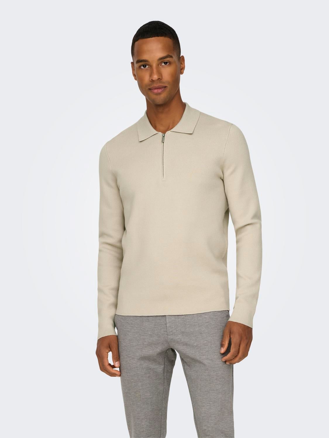 ONSCOOPER Pullover Silver Lining