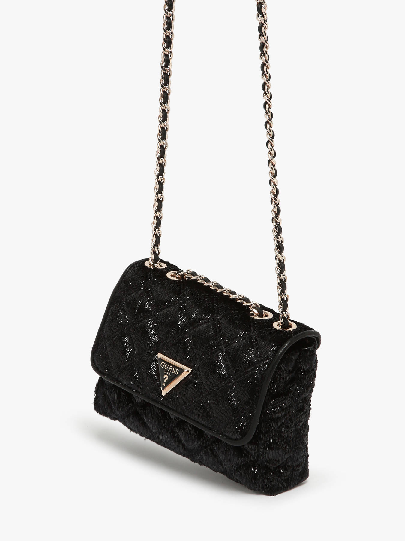 Sac bandoulire Giully velours GUESS
