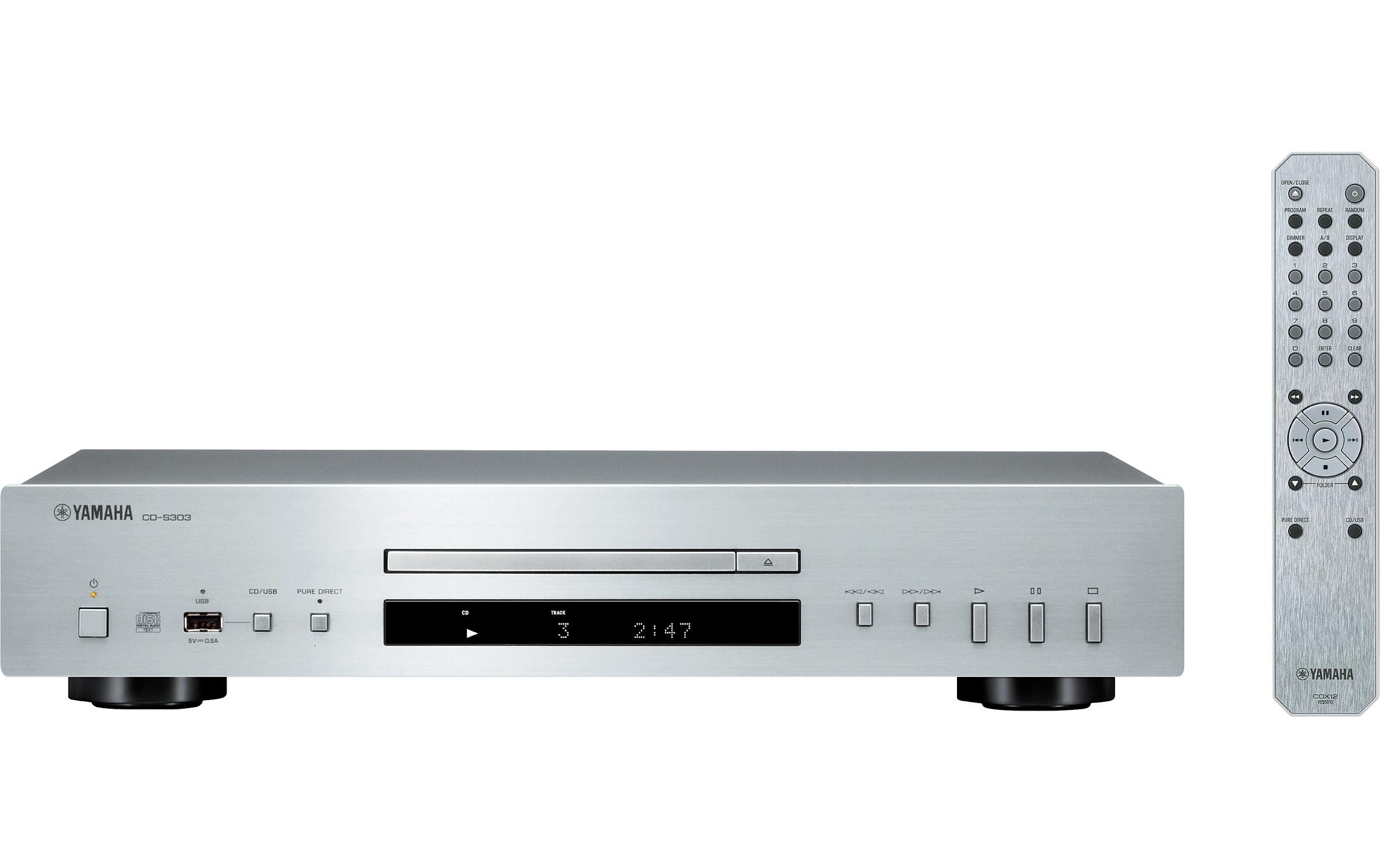 CD-Player CD-S303 Silber<br>CD-Player mit Pure Direct und Intelligent Digital Servo