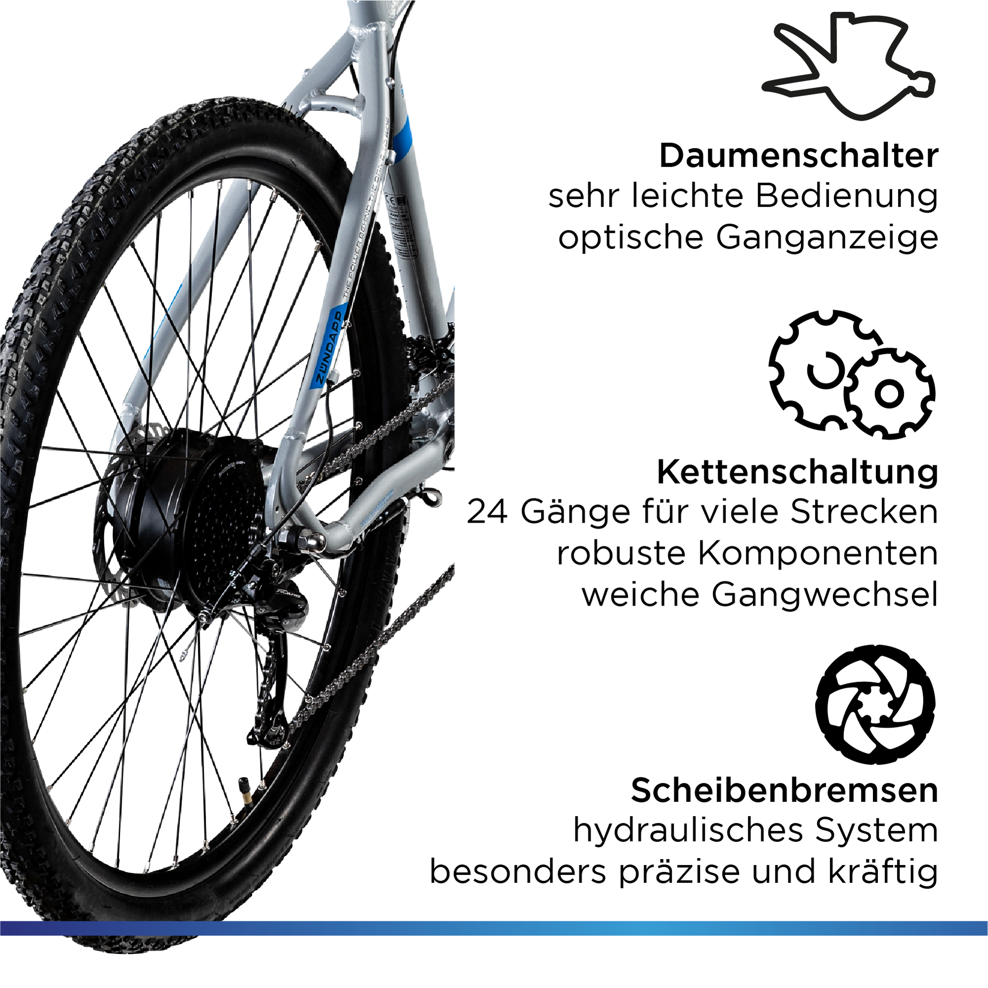 Zündapp Z808 E Bike für Damen und Herren ab 170 cm Mountainbike 29 Zoll E MTB Hardtail