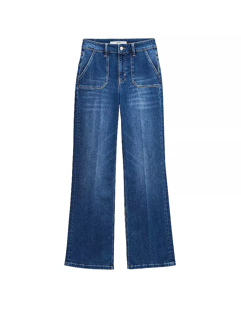 SOMEDAY Jeans Flared Fit CARIE UTILITY dunkelblau
