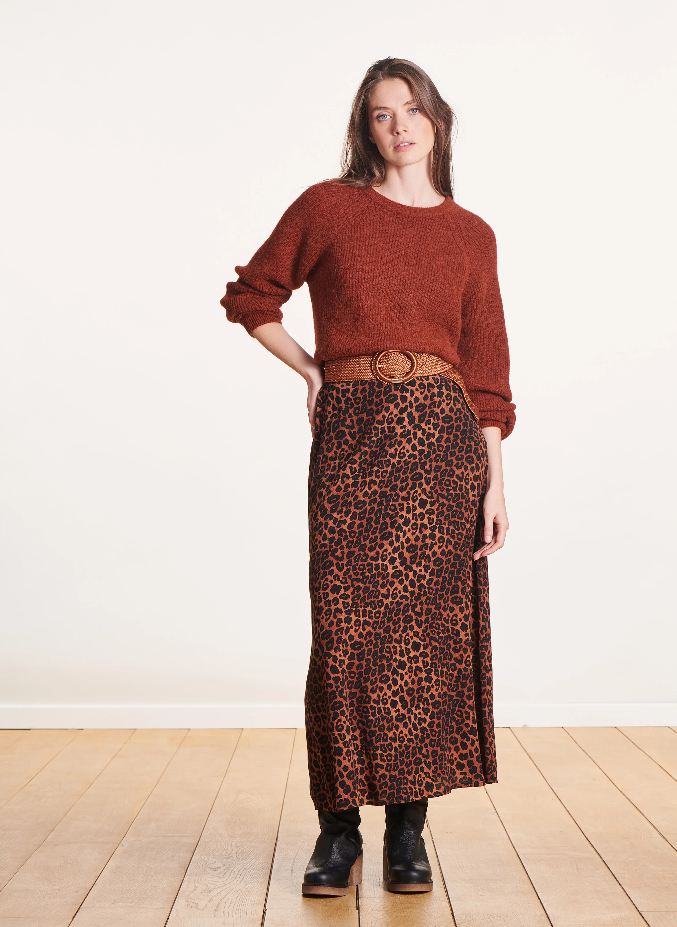 Ceinture tressée | Marron