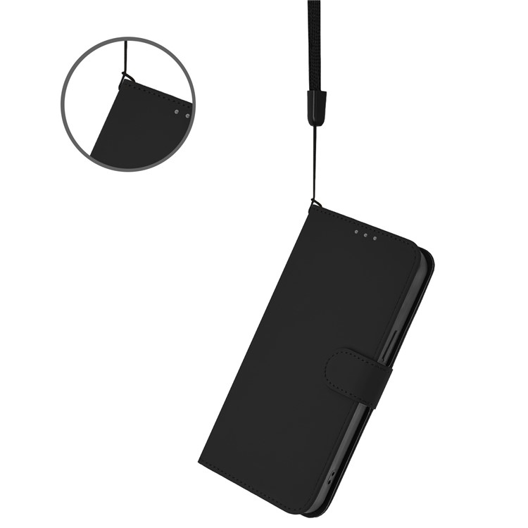 Samsung Galaxy S24 FE Leder Tasche Flip Cover mit Kartenfächer - Schwarz