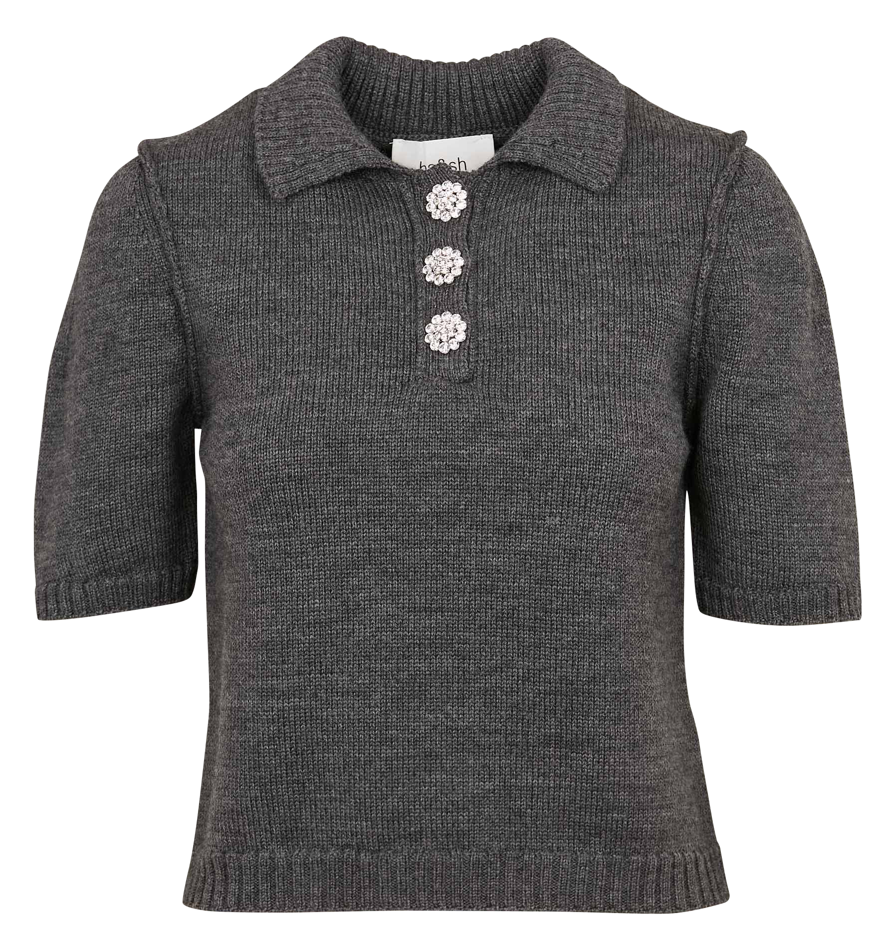 TYLAK - Polo court en laine | Gris