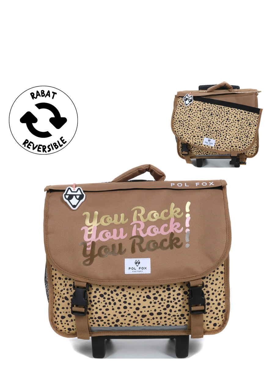 Cartable À roulettes RÀversible Pol Fox You Rock 38 cm
