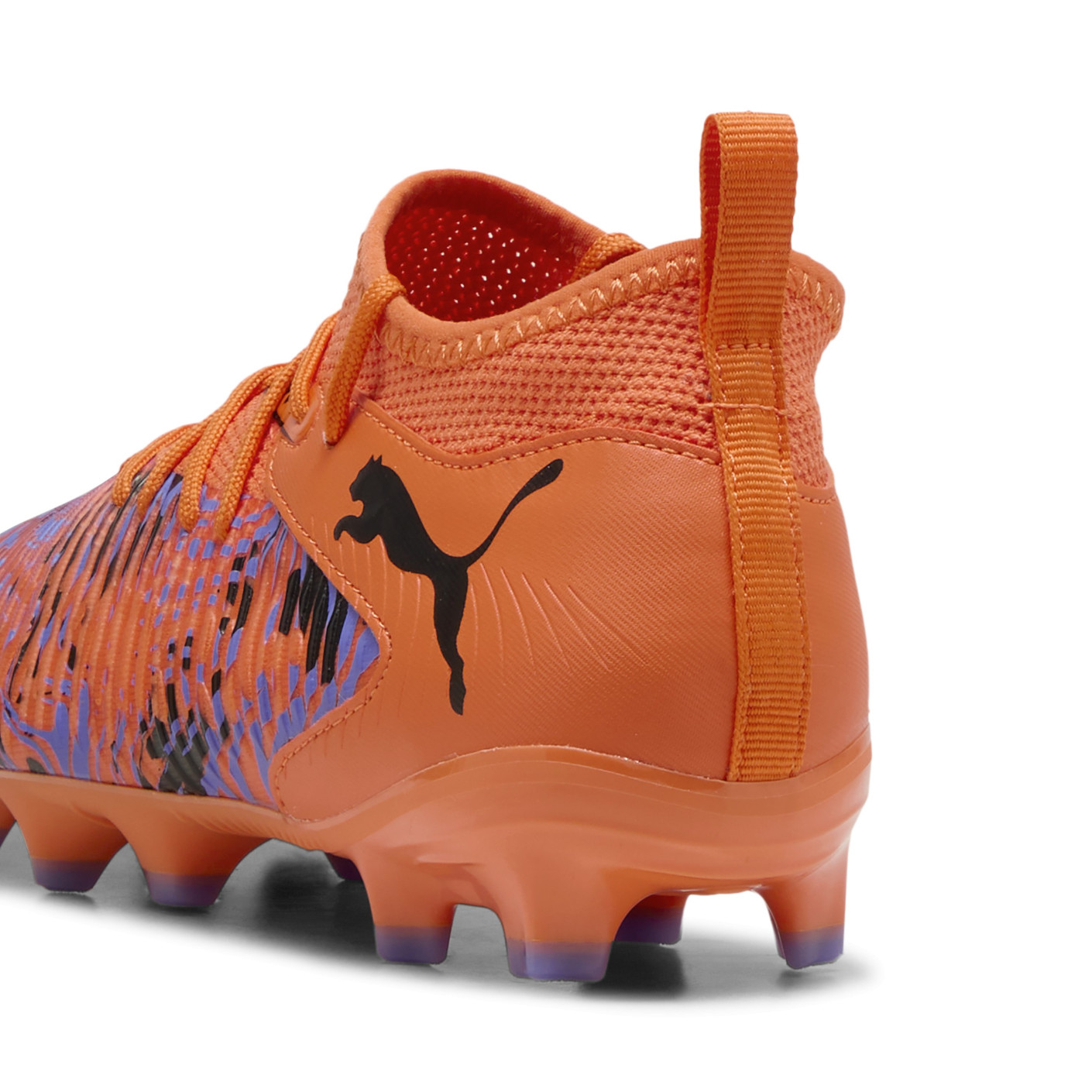 PUMA Future 8 Match Creativity Gras / Kunstgras Voetbalschoenen (MG) Kids Oranje Paars Zwart