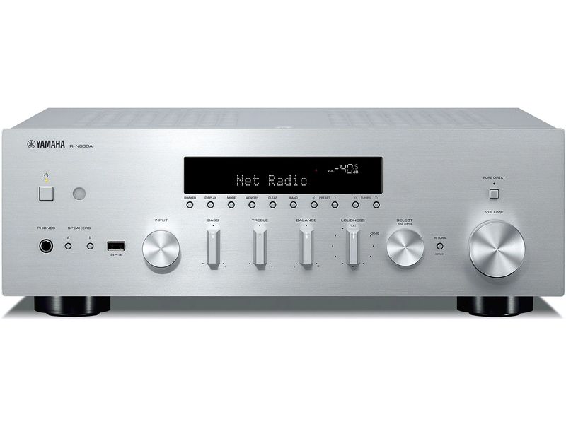 Yamaha AV-Receiver R-N600A Silber Stereo-Netzwerkreceiver mit DAB  und verschiedenen Streamingformaten