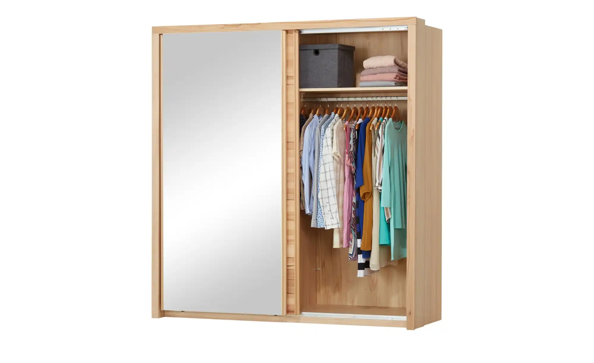 smart Schwebetürenschrank, 2-türig mit Spiegeltür Oslo