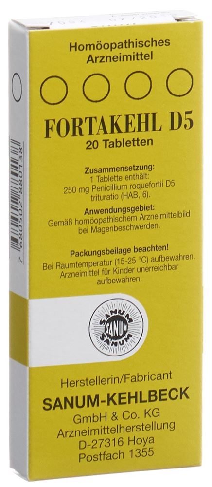 FORTAKEHL Tabl 5 D trituratio Blist 20 Stk