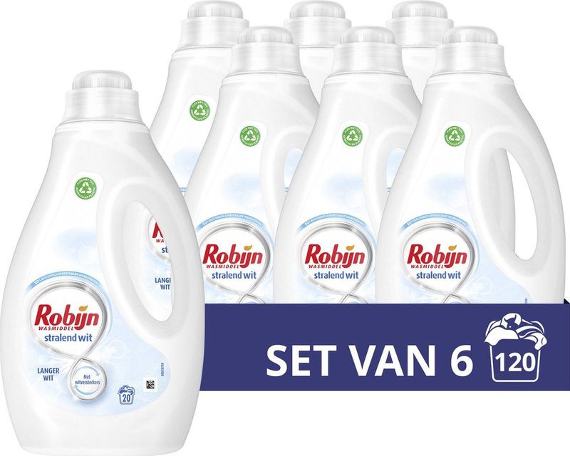 Robijn - Vloeibaar Wasmiddel - Stralend Wit - 20 Wasbeurten