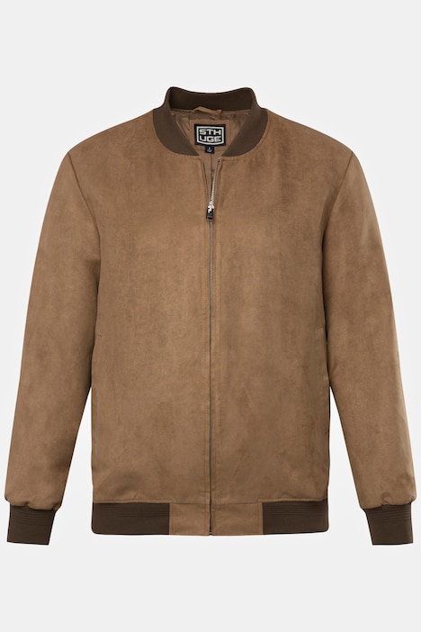 STHUGE Velours-Blouson, Collegekragen, bis 8 XL