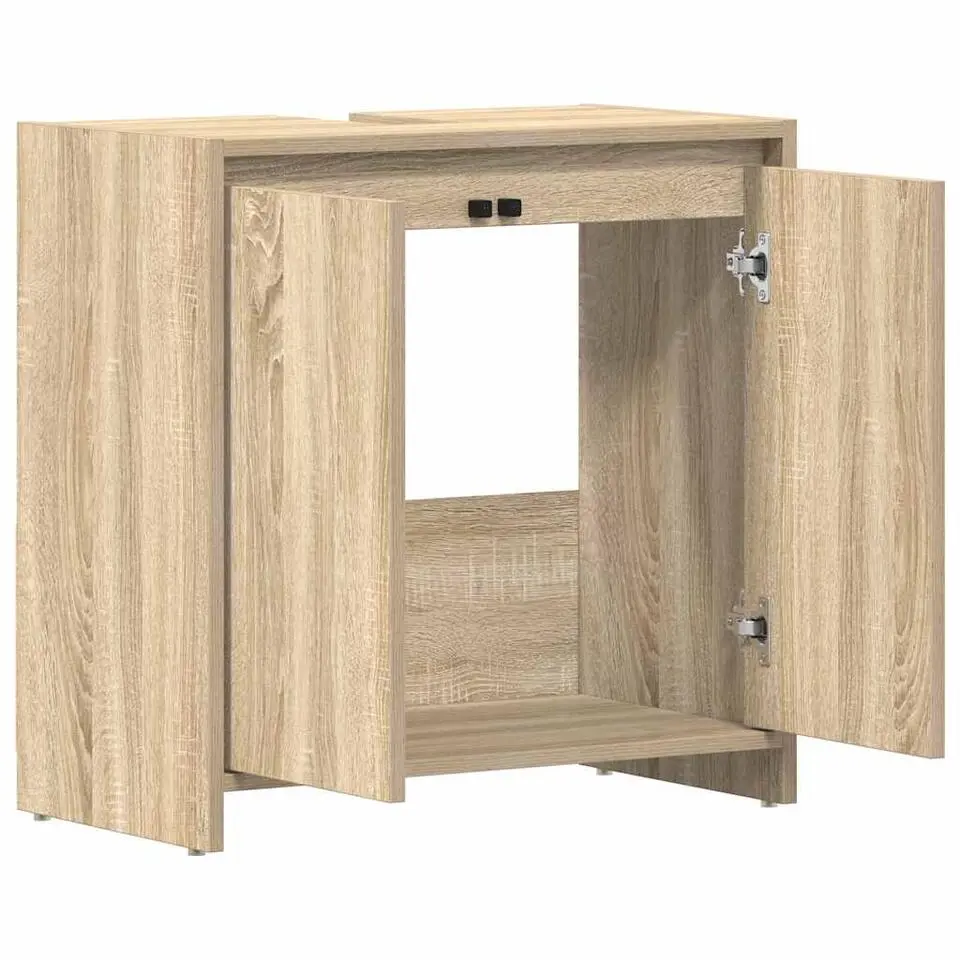 vidaXL - Badkamerkast - Bruin - Bewerkt hout