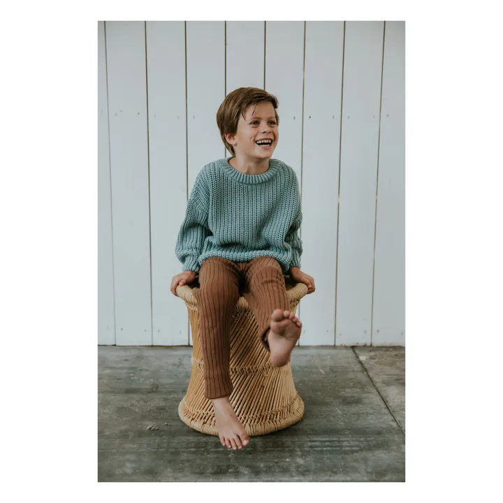 Yuki Pull Chunky Coton Bio | Bleu