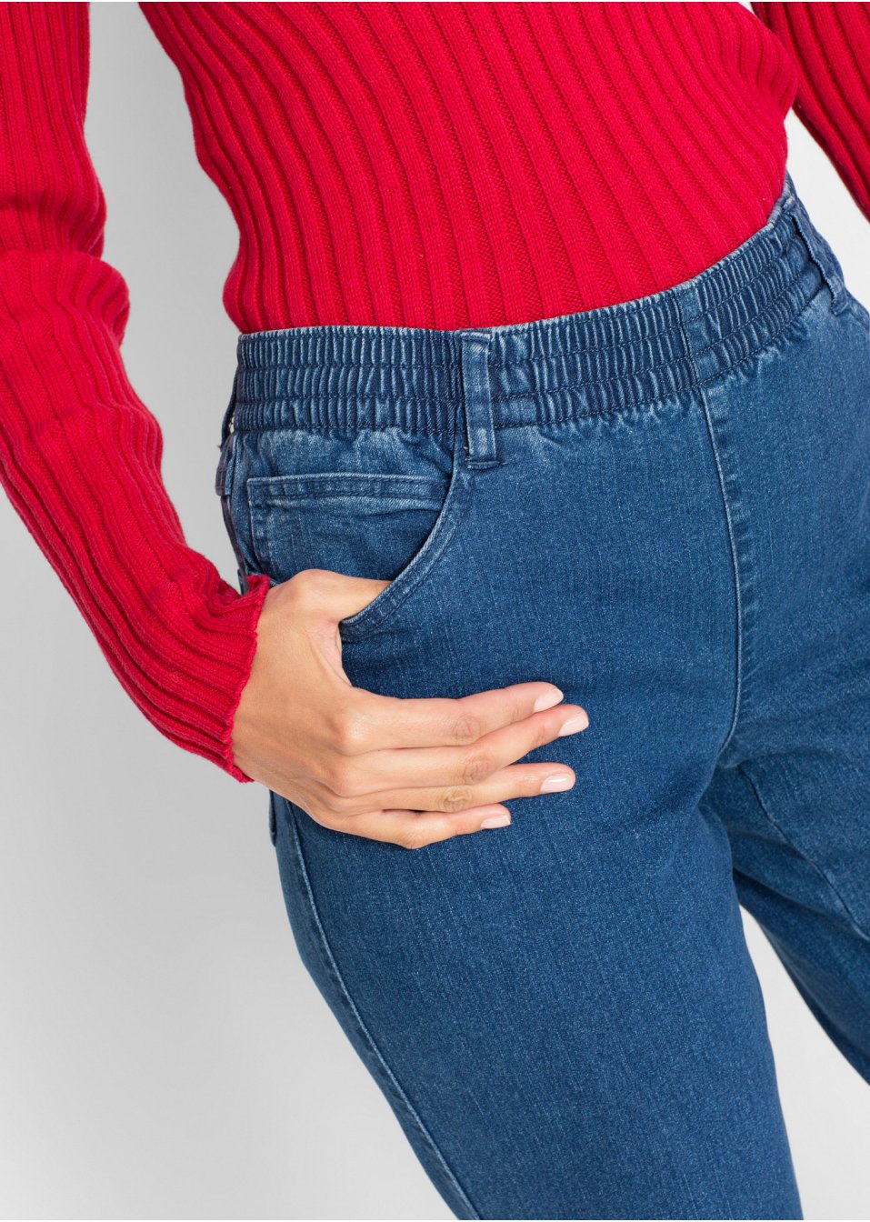 Lot de 2 pantalons extensibles à taille confortable, Straight