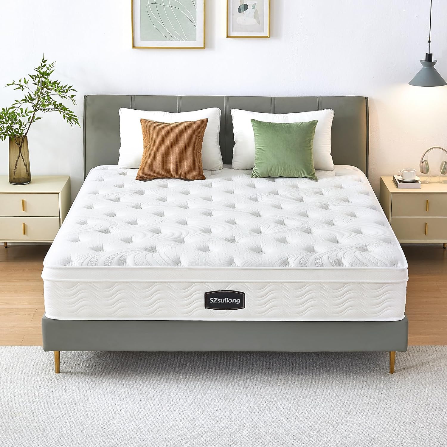 SZsuilong Matratze 90x200 H3 Höhe 25cm mit Komfortschaum,7 Zonen Taschenfederkernmatratze Ergonomische,Federkernmatratze für Erwachsene Öko-Tex Zertifiziert & CertiPUR Zertifiziert