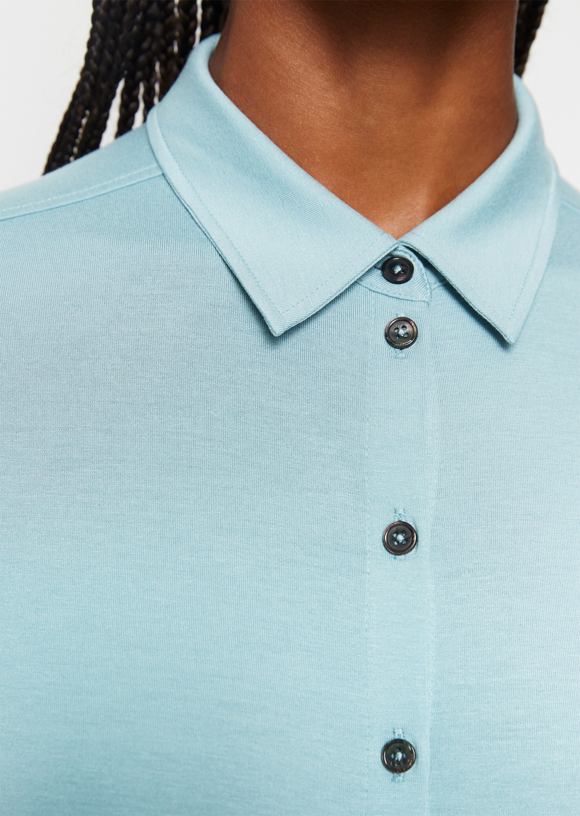 Jersey-Bluse regularaus LENZING™ ECOVERO™