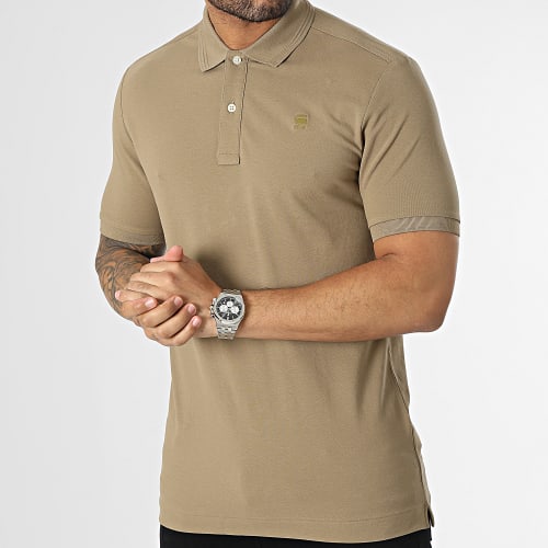 Polo Manches Courtes D11595-5864 Beige Foncé