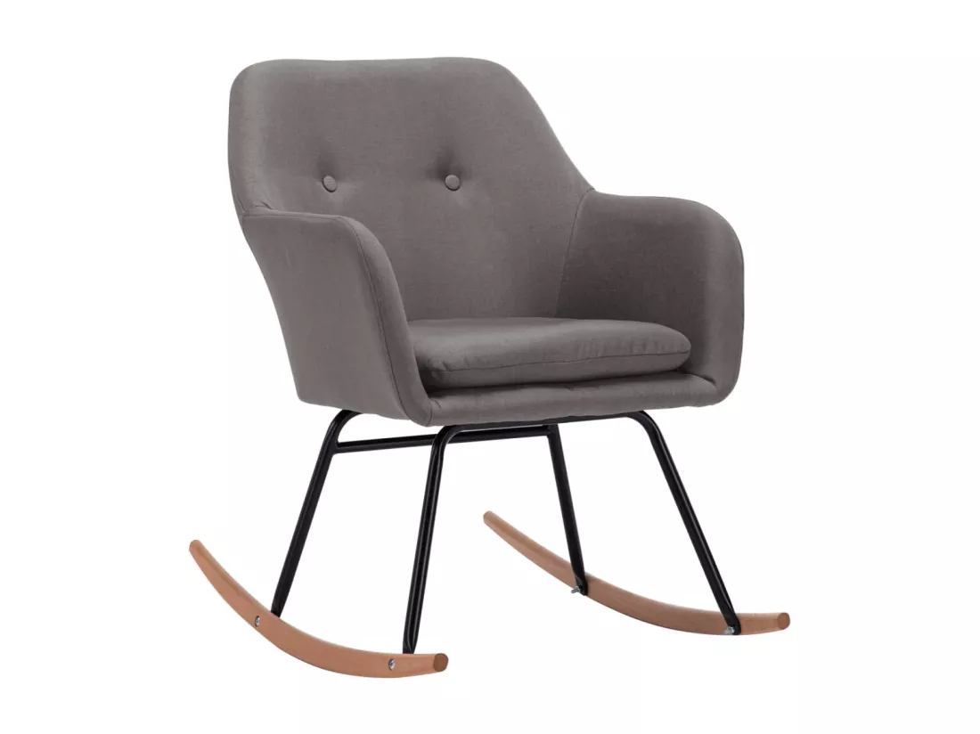 Chaise à bascule Gris clair Tissu