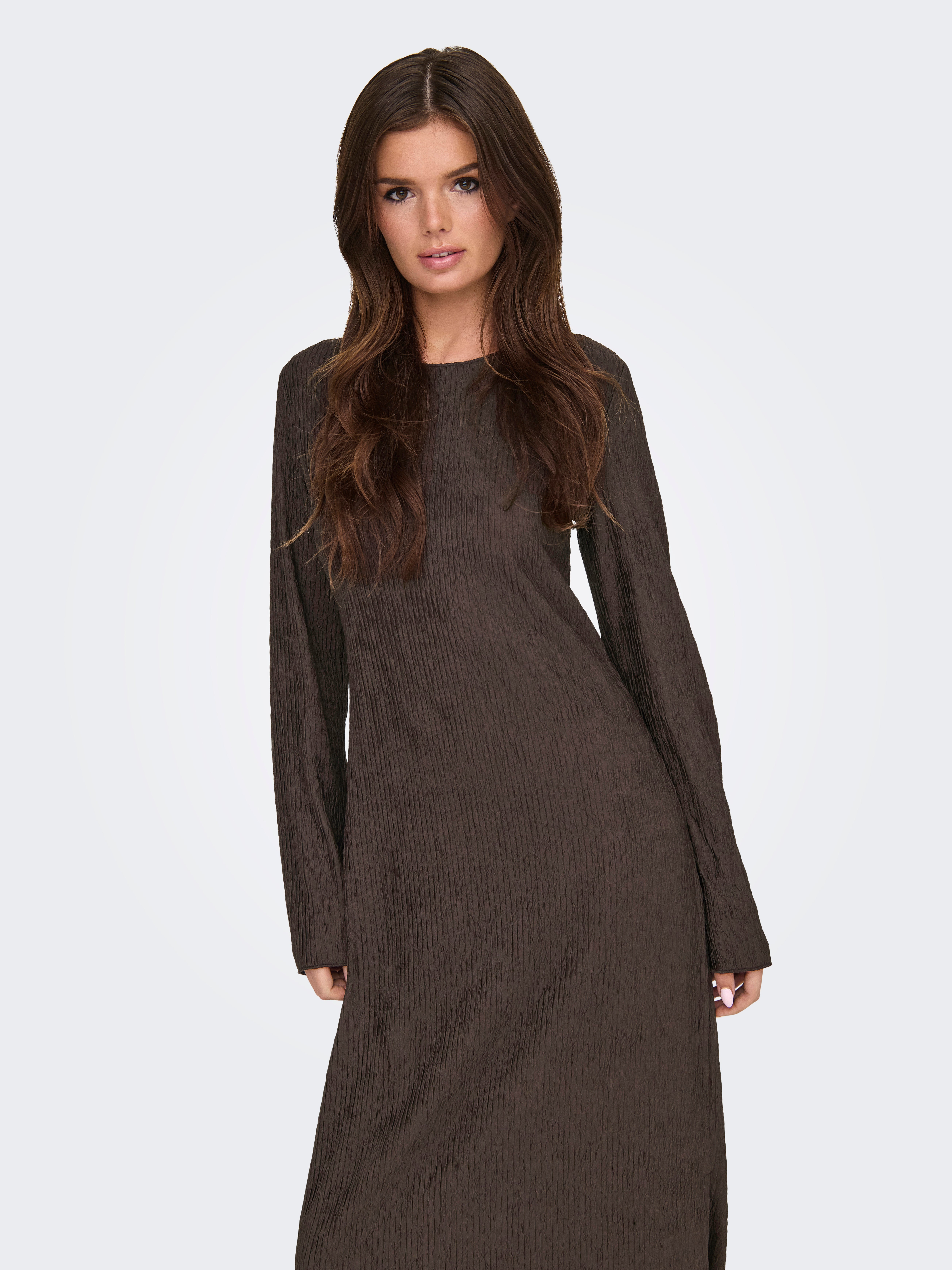 JDYBELLA Langes Kleid Seal Brown