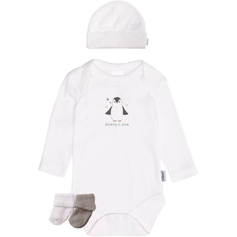 Liliput 4-teiliges Set 'Pinguin' weiss-grau