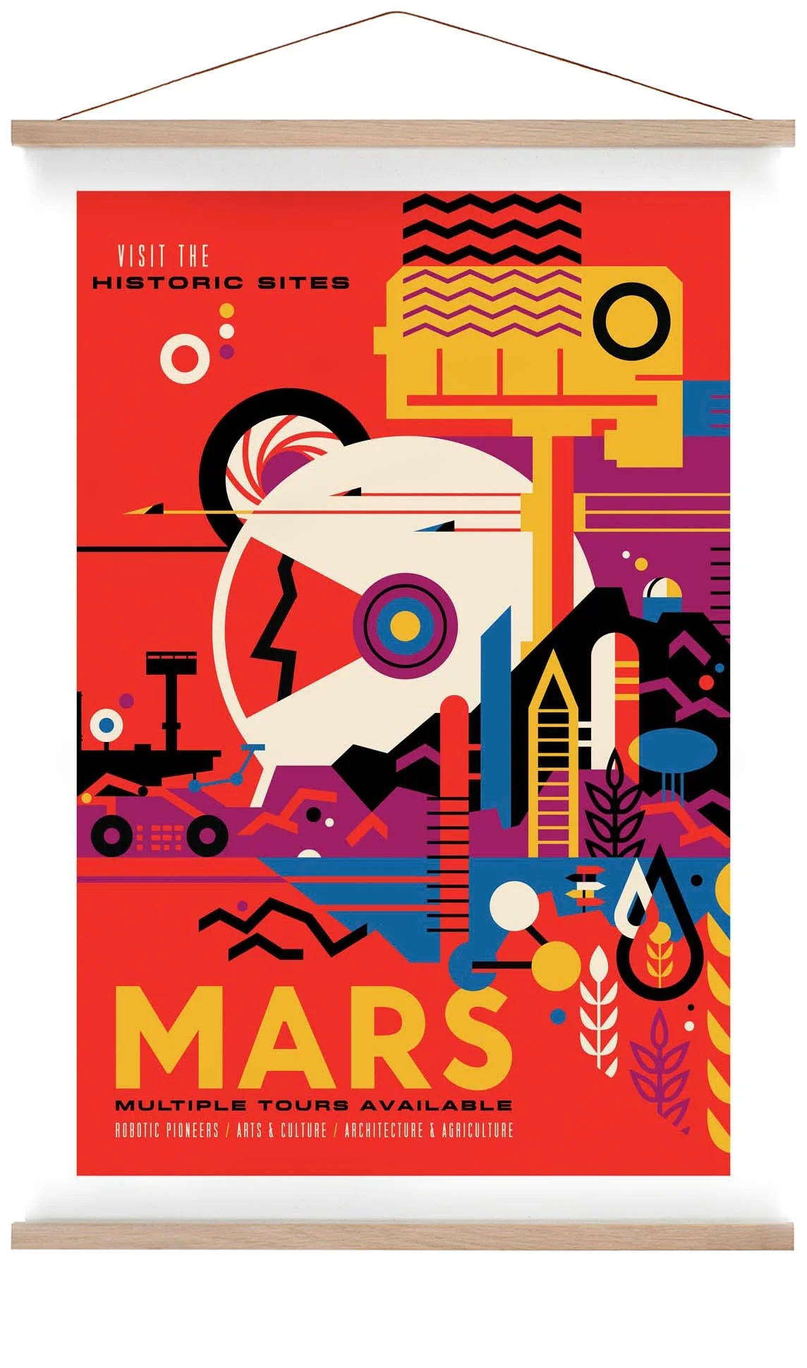 Historische Stätten auf dem Mars Weltraum