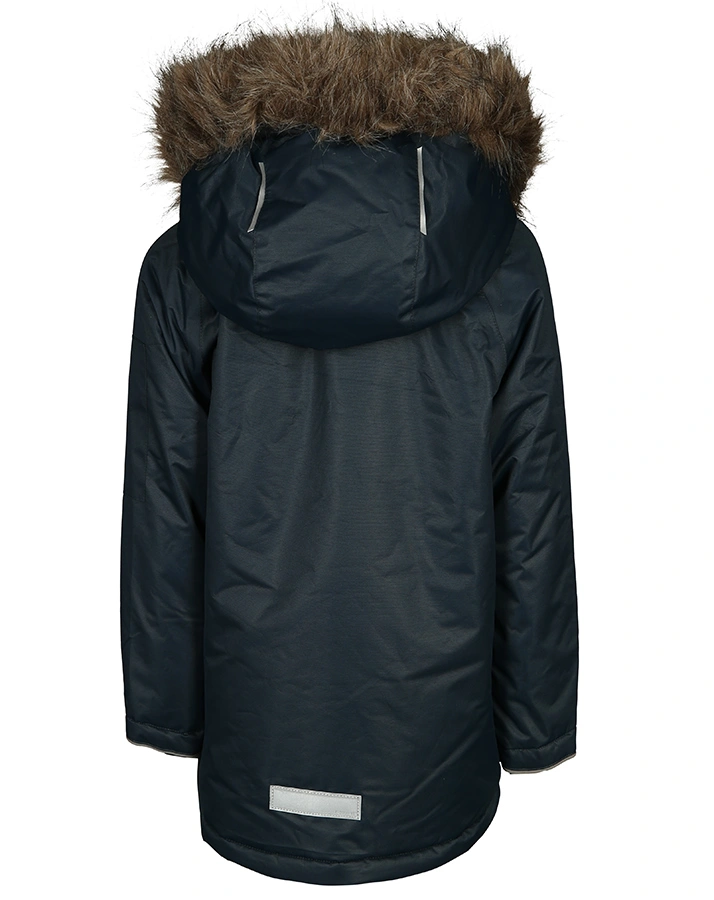 Winter-Parka NMMMALIK mit Kunstfellbesatz in dunkelblau
