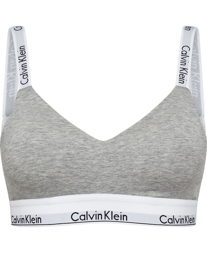 Calvin Klein LGHTLY LINED BRALETTE B10 grey heather
