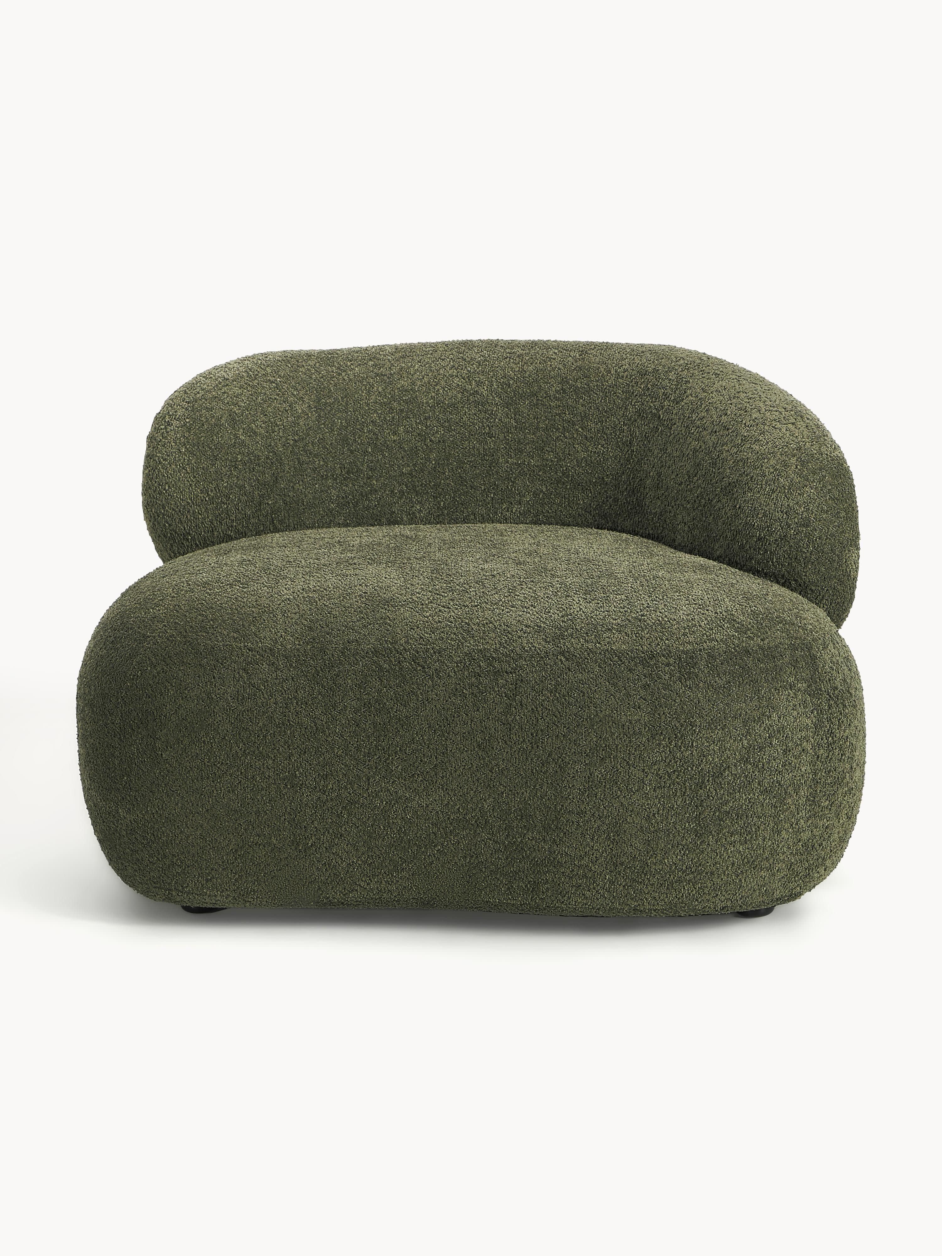 Loungefauteuil Alba uit teddy bouclé