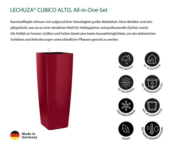LECHUZA® CUBICO ALTO, All-in-One-Set, ca.