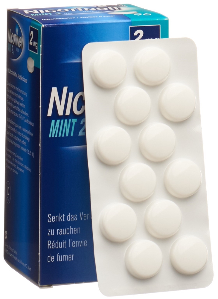 NICOTINELL Lutschtabl 2 mg mint Blist 96 Stk<br>96 Stück, Blister, Lutschtablette, mint