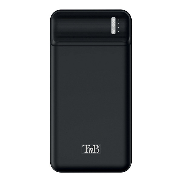 TNB Powerbank - Batterie externe - Chargeur 20 000 mAh - 2 ports USB - Noir