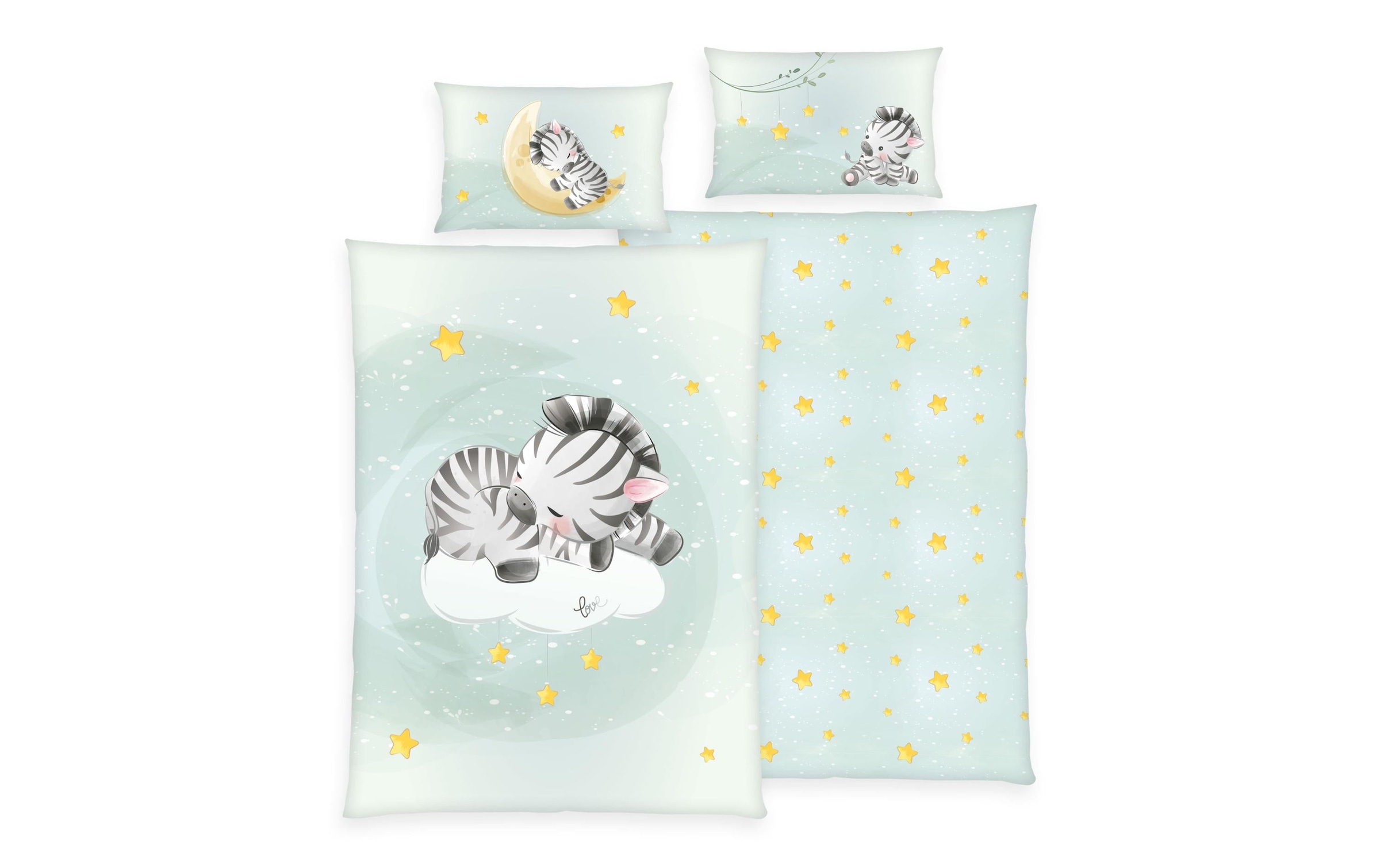 Herding Kinderbettwäsche »babybest Zebra« 2 mit liebevollem Motiv
