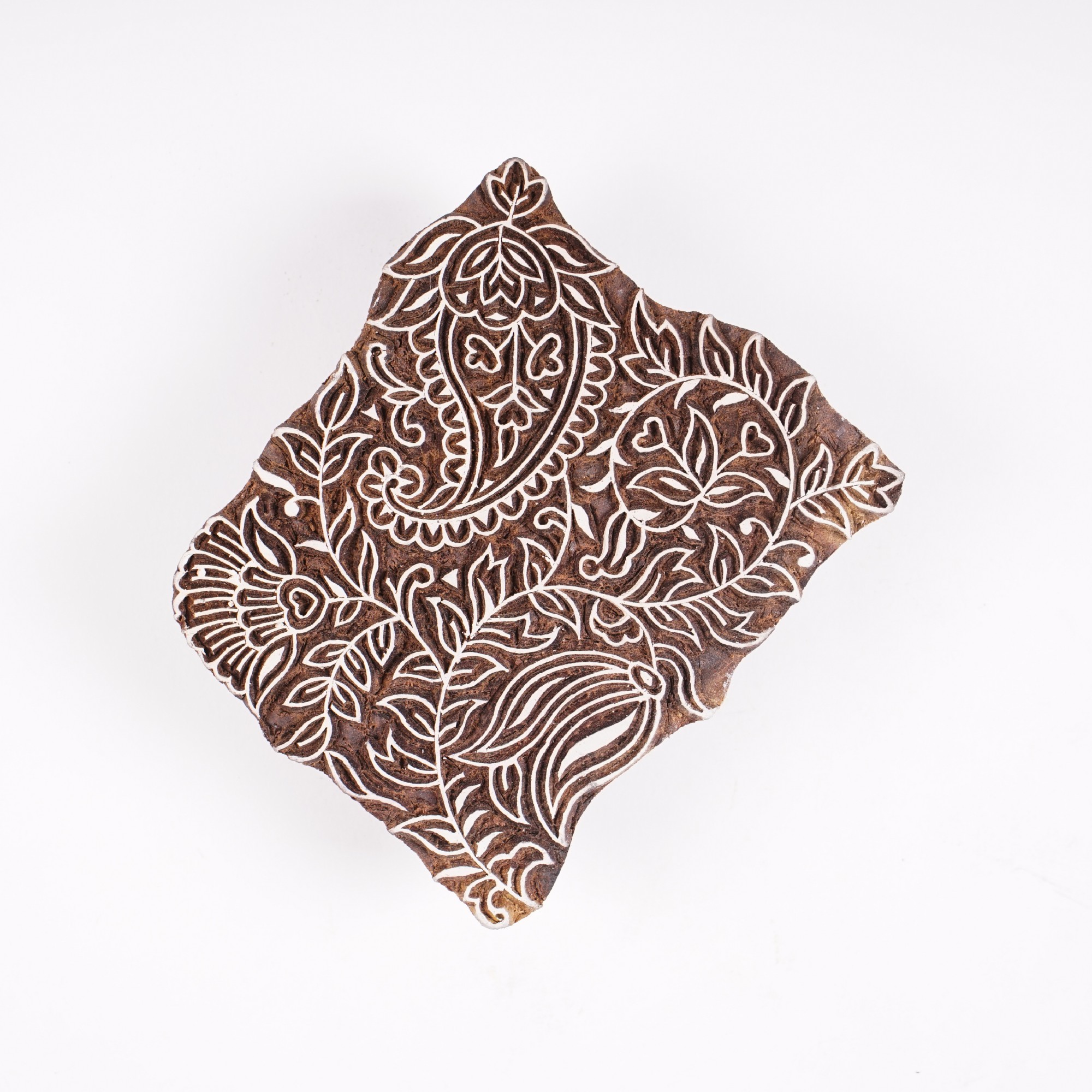Holzstempel 'Paisley', handgeschnitzt, B 12 cm, H 14,5 cm günstig bestellen