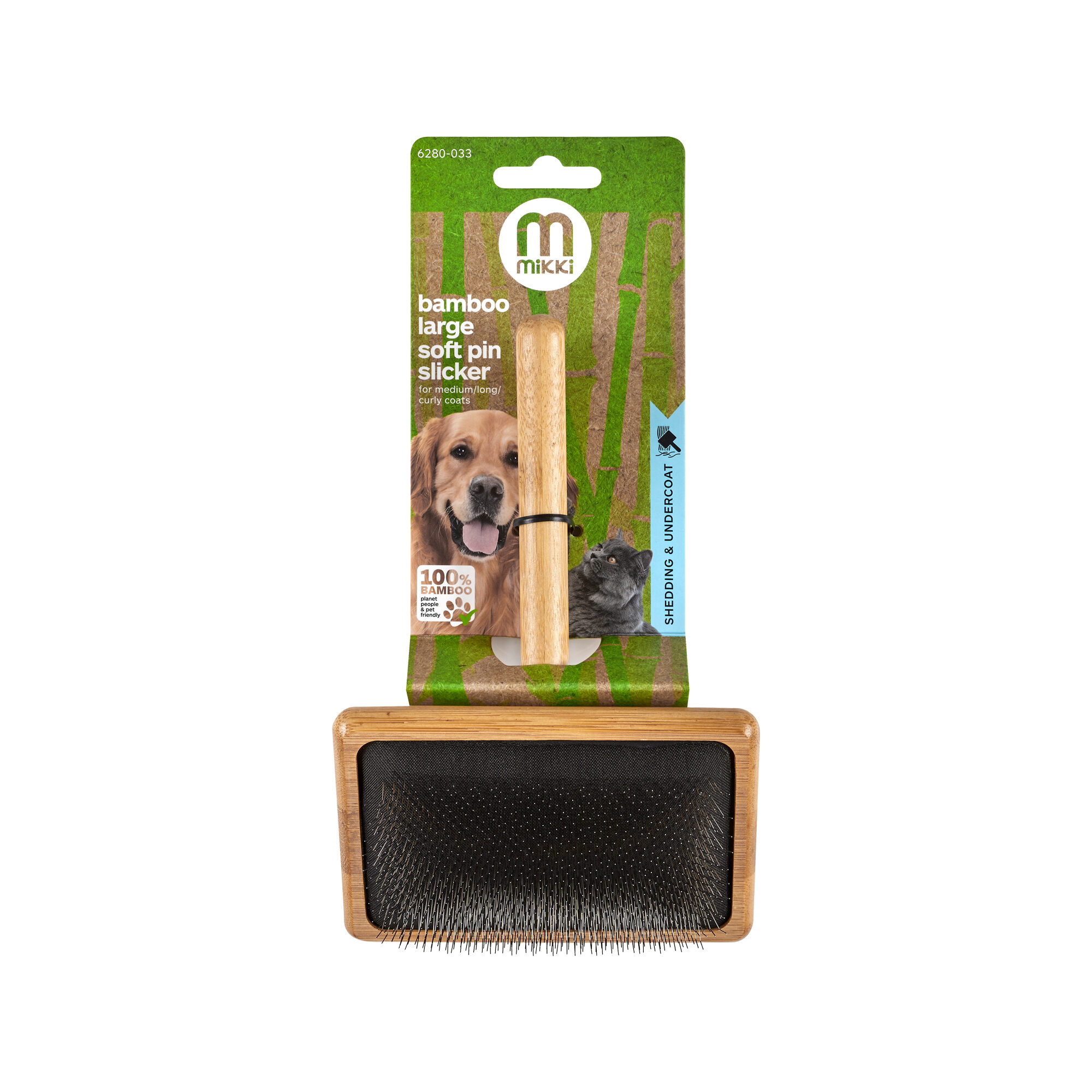 Mikki Bamboo Soft Pin Slicker